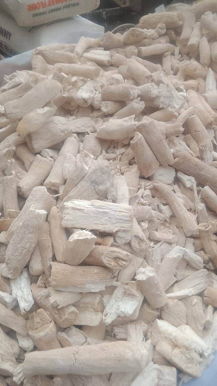 Cassava pieces ready for processing